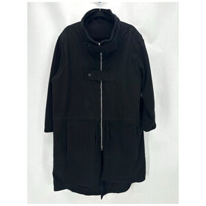 Lost Found Ria Dunn Twill Overcoat Mens M Italy Black‎ Knit Capsule Lined Goth